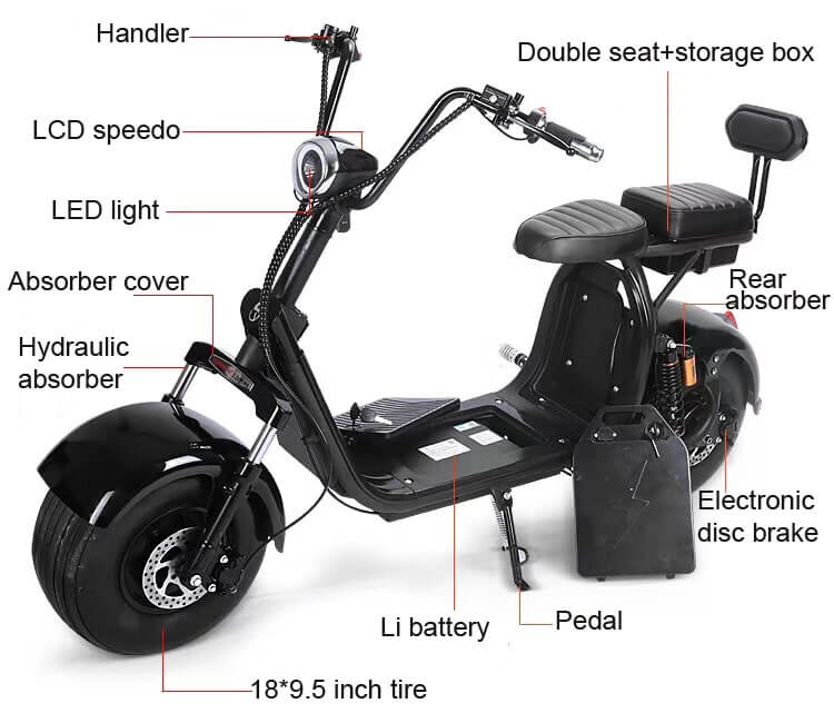 WKC3 Wide Tire Big Wheel Electric Bicycle Harley Electric Car Electric Skateboard Lithium Electric Car Adult Battery Car