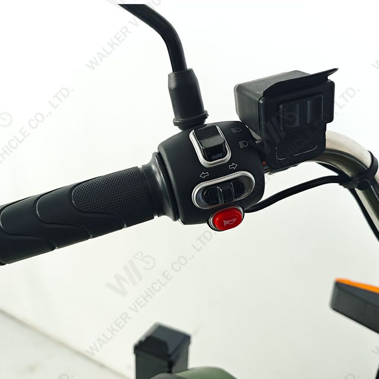 Electric Tricycles 3-Wheel Electric Cargo Bike with Automatic Lifting Hydraulic Rod Front Disc + Rear Drum Brake