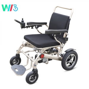 LY02M Portable Foldable Travel Aluminum foldable electric lithium wheelchair for Adults