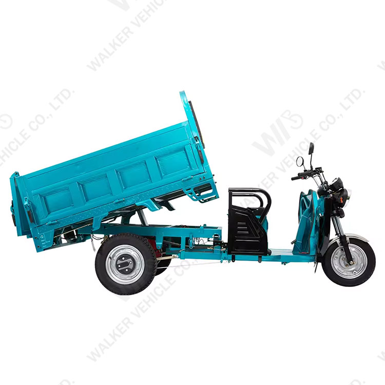 Electric Tricycles 3-Wheel Electric Cargo Bike with Automatic Lifting Hydraulic Rod Front Disc + Rear Drum Brake